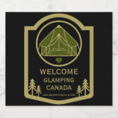Glamping Canadaビジネス スパークリングワインラベル (シングルラベル)