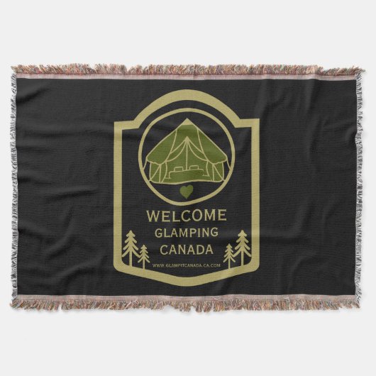 Glamping Canadaビジネス スローブランケット (正面)