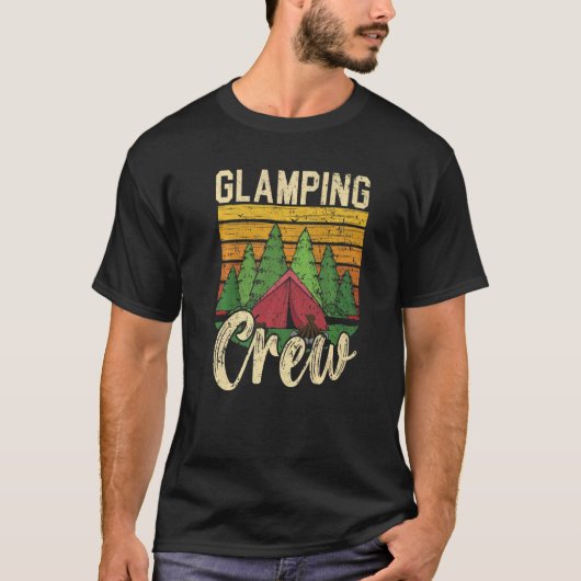 Glamping Crew Camper Nature Camping Glamper Tシャツ (正面)