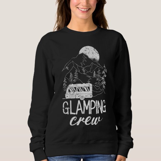 Glamping Crew Luxury Camping Trip Matching Family  スウェットシャツ (正面)