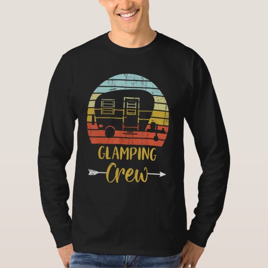 Glamping Crew  Matching Family Girls Camping Trip Tシャツ (正面)