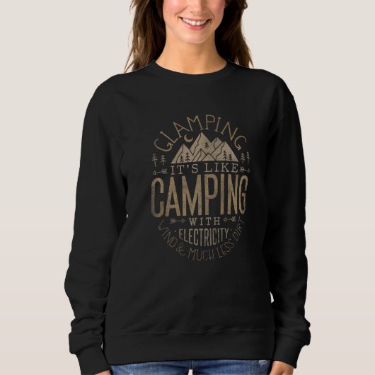 glamping definition happy glamper for camper glamp スウェットシャツ (正面)