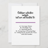 Glamping Girls Camping Birthday Party Invitation 招待状 (裏面)