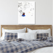 Glance Sketch -ポートレート キャンバスプリント (インサイチュ (寝室))