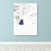 Glance Sketch -ポートレート キャンバスプリント (インサイチュ (ウッドフロア))