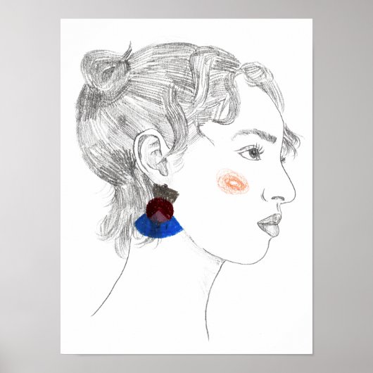Glance Sketch -ポートレート ポスター (正面)
