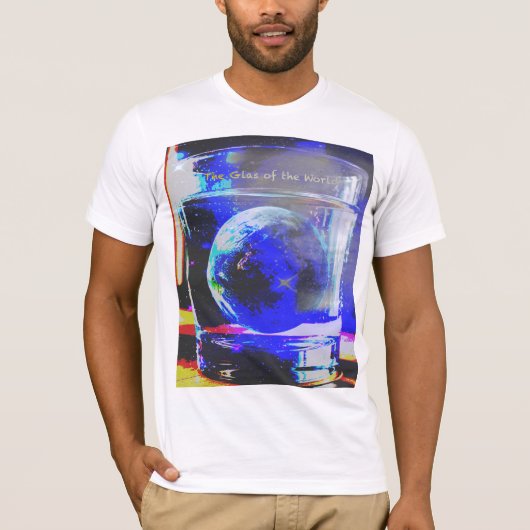 Glas mit Welt Tシャツ (正面)