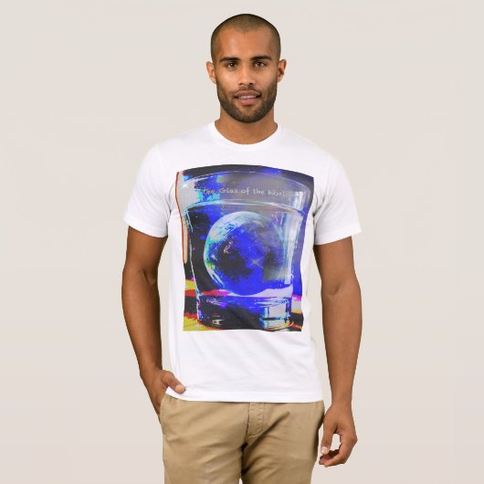 Glas mit Welt Tシャツ (正面フル)