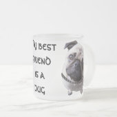 Glas "Mops" フロストグラスマグカップ (正面右)