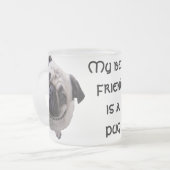 Glas "Mops" フロストグラスマグカップ (正面左)