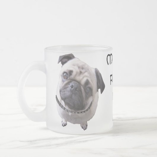 Glas "Mops" フロストグラスマグカップ (左)