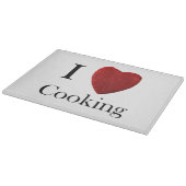 Glas Schneidebrett I Love Cooking カッティングボード (角)