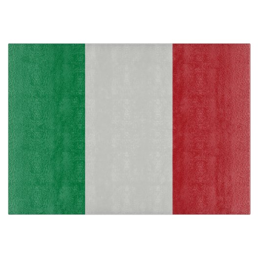 Glas Schneidebrett Italien Fahne カッティングボード (正面)