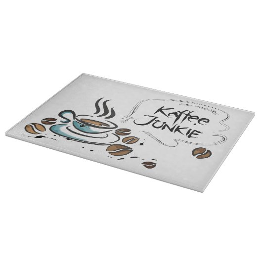 Glas-Schneidebrett Kaffee カッティングボード (角)