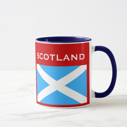 Glasgow*スコットランドの旗及び頂上のコップ マグカップ (右)
