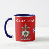 Glasgow*スコットランドの旗及び頂上のコップ マグカップ (左)