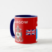 Glasgow*スコットランドの旗及び頂上のコップ マグカップ (正面左)