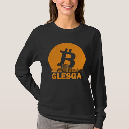 Glasgow Bitcoin Maximalist  Bitcoin Glasgow Skylin Tシャツ (正面)