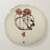 Glasgow Rose ラウンドクッション (正面)