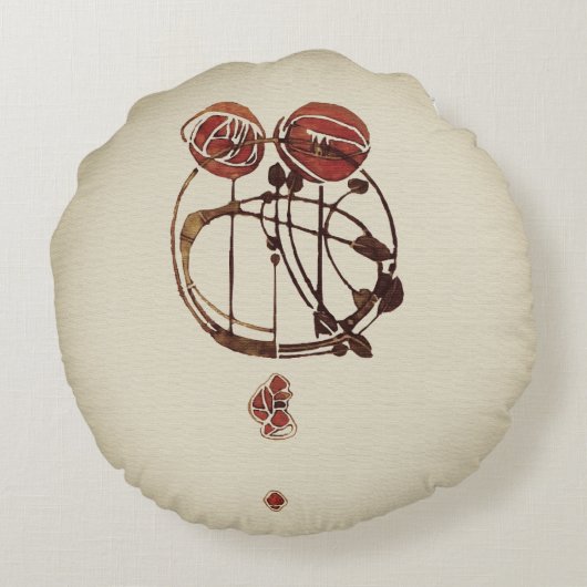 Glasgow Rose ラウンドクッション (裏面)