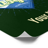 Glasgow UK City Scotland Retro Bagpipes Vintage ポスター (角)