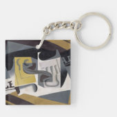 GlassおよびNewspaper 1917年(合板の油) キーホルダー (裏面)