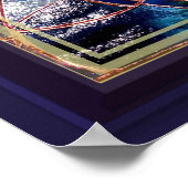 GLASSテーブルフラワーアレンジメント美しいポスター ポスター (角)