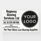 Glass and Glazing Banner with Your Logo 横断幕 (横)