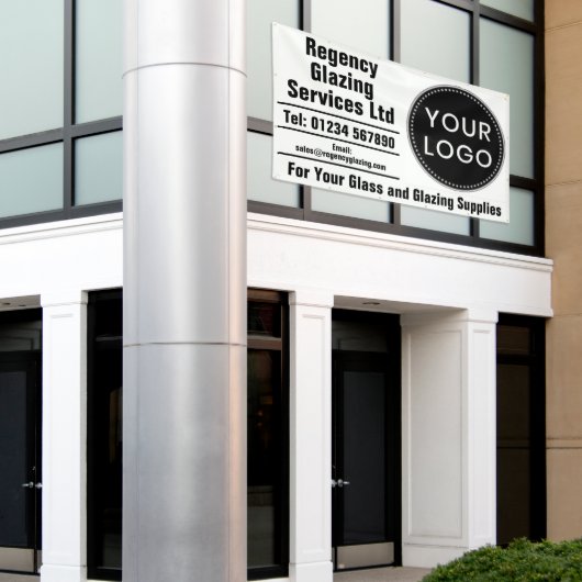 Glass and Glazing Banner with Your Logo 横断幕 (ビルの外側)