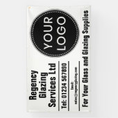 Glass and Glazing Banner with Your Logo 横断幕 (縦)