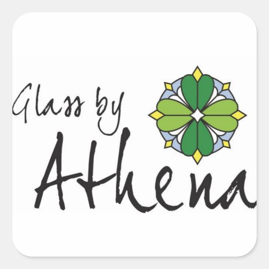 Glass by Athena Logoスタンプ スクエアシール (正面)