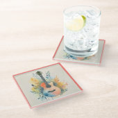 Glass COASTER - Acoustic Guitar on a Coaster ガラスコースター (アングル)