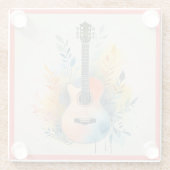 Glass COASTER - Acoustic Guitar on a Coaster ガラスコースター (裏面)