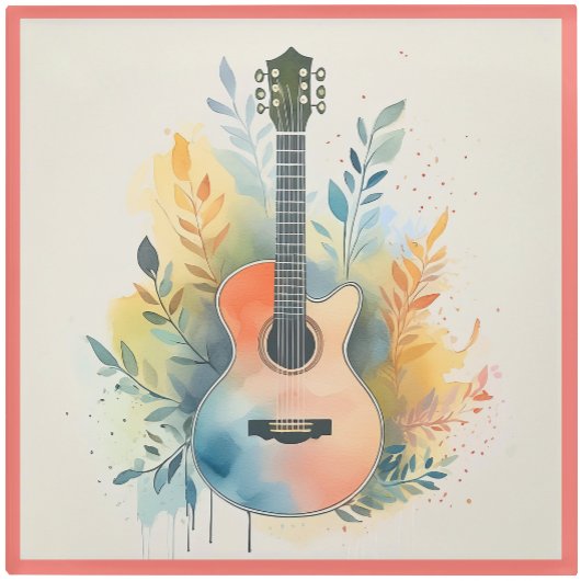 Glass COASTER - Acoustic Guitar on a Coaster ガラスコースター