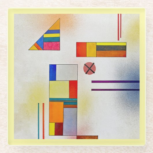 Glass COASTER - An Abstract by Wassily Kandinsky ガラスコースター (正面)