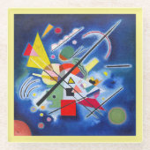 Glass COASTER - "Blue Painting" (1924) - Kandinsky ガラスコースター (正面)