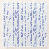 Glass Coaster - Blue Pattern ガラスコースター (正面)