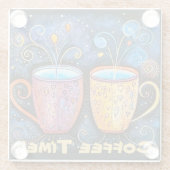Glass COASTER - Coffee Time ガラスコースター (裏面)