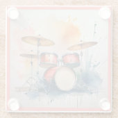 Glass COASTER - Drums on a Coaster ガラスコースター (裏面)