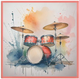 Glass COASTER - Drums on a Coaster ガラスコースター