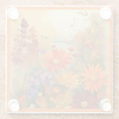 Glass COASTER - Golden Shades of Orange & Yellow ガラスコースター (裏面)