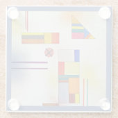 Glass COASTER - "Hartweich, No. 390" - Kandinsky ガラスコースター (裏面)