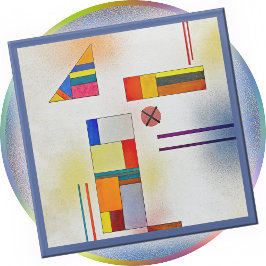 Glass COASTER - "Hartweich, No. 390" - Kandinsky ガラスコースター