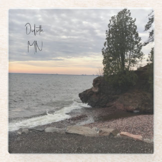 Glass Coaster, Shore of Lake in Duluth ガラスコースター