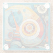 Glass COASTER - Swirls, Twirls, and Circles ガラスコースター (裏面)