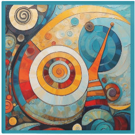 Glass COASTER - Swirls, Twirls, and Circles ガラスコースター