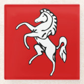 Glass coaster with flag of Kent County, England ガラスコースター (正面)