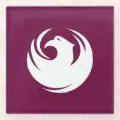 Glass coaster with flag of Phoenix, Arizona ガラスコースター (正面)