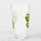 Glass Cup ：紅葉付き黒目スーザンつる植物 タンブラーグラス (左)