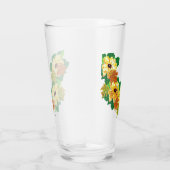 Glass Cup ：紅葉付き黒目スーザンつる植物 タンブラーグラス (右)